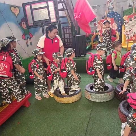 红色润童心，重走长征路——大沙镇中心幼儿园庆国庆活动