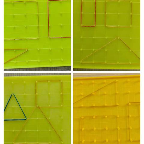 “钉子板拼图，探索数学世界”——南蒲街道高店社区小学双减活动