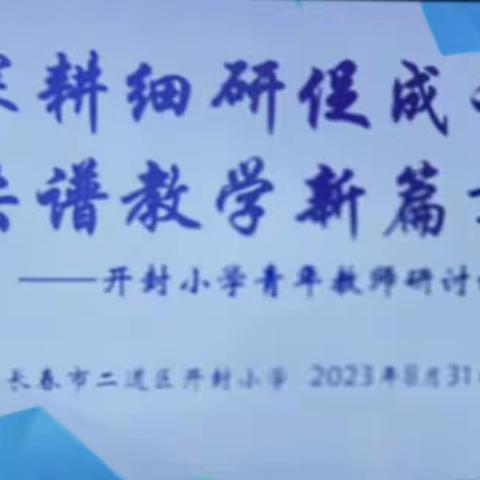 深耕细研促成长   共谱教学新篇章 ——开封小学青年教师研讨课纪实