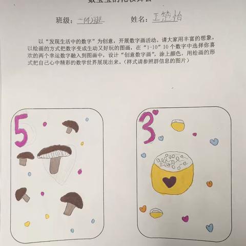 小萌娃创意数字，规范书写，可盐可甜，爱了爱了😍（4班）