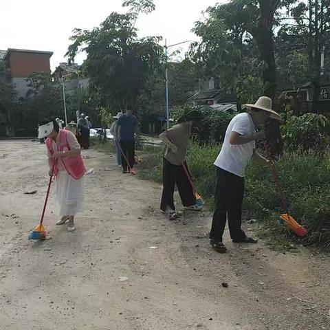 海丰村委会联合包点单位开展爱国卫生大扫除活动