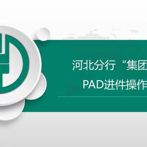 河北分行“集团e贷”PAD进件操作指引