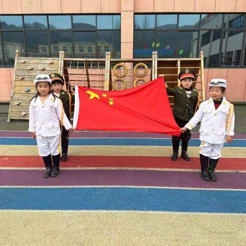拐河镇第一中心幼儿园升旗仪式