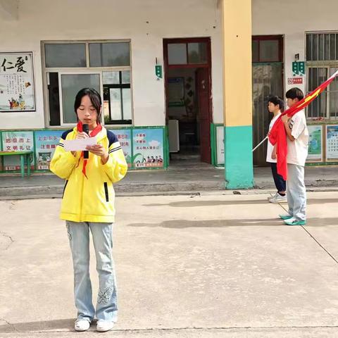 珍爱生命，预防溺水——陈化店镇赵寨小学升旗仪式