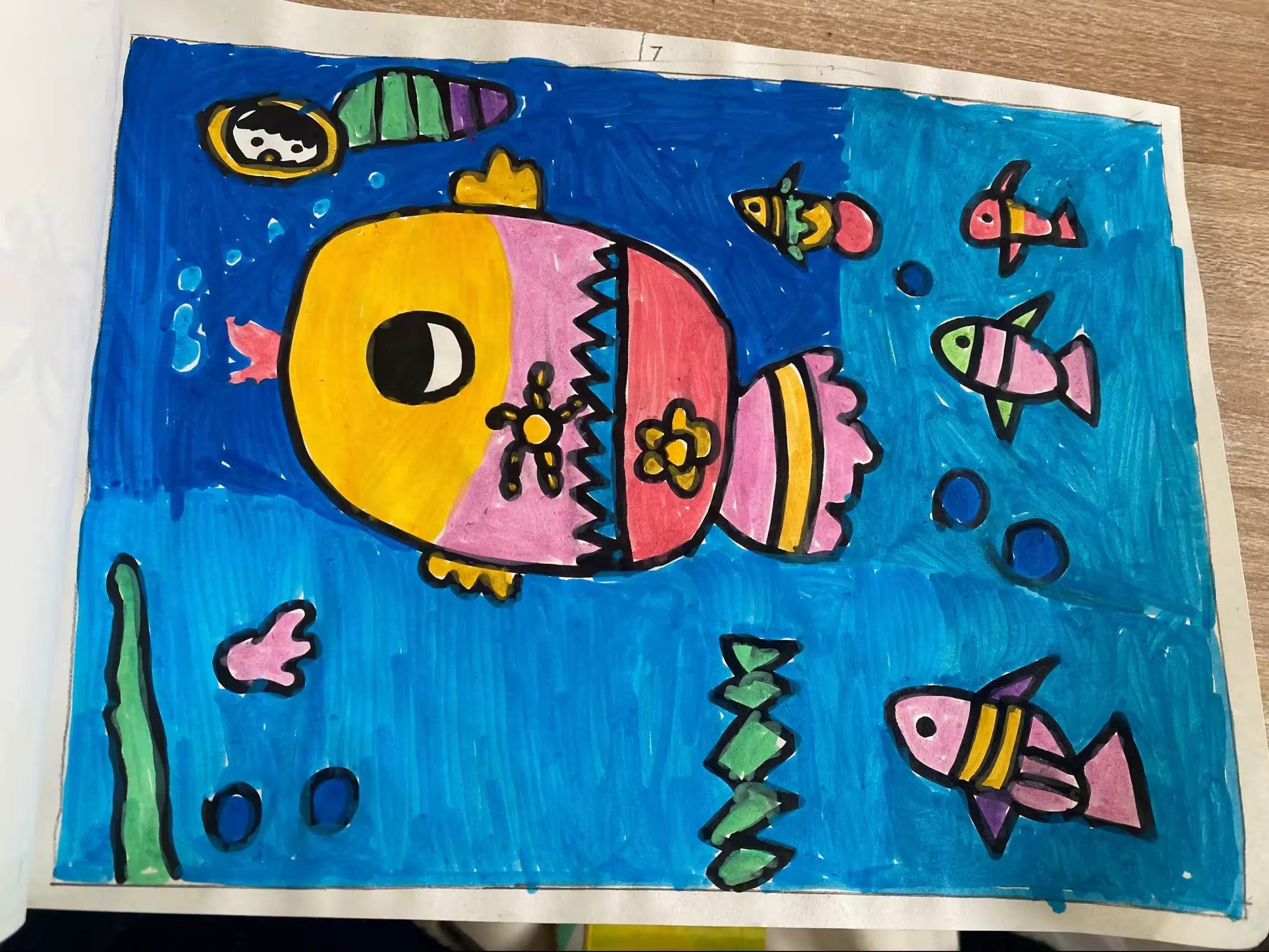 简篇-孩子们眼中的海洋——湖头镇姜家庄联小一年级一班绘画🎨