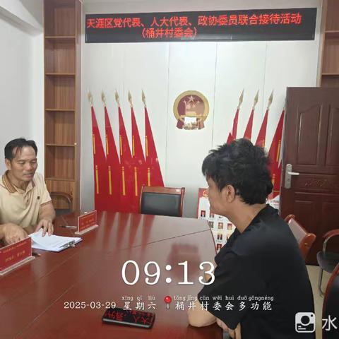 桶井村委会开展“两代表一委员”联合接待活动