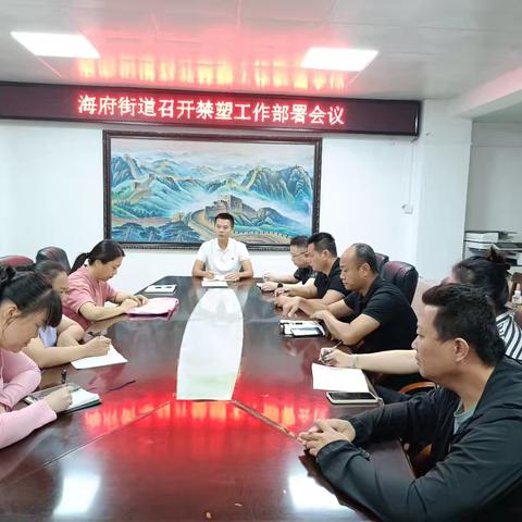 美兰区海府街道召开禁塑工作部署会议