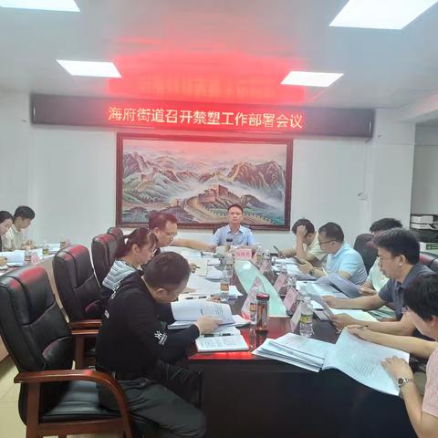 美兰区海府街道召开禁塑工作部署会议