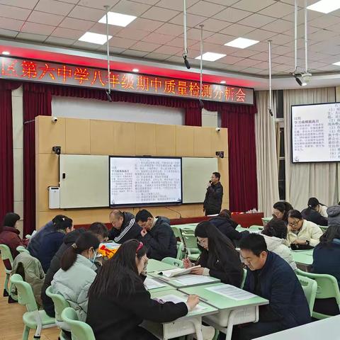 凝心聚力析学情，砥砺奋进启新程——滨城六中八年级期中考试成绩分析会