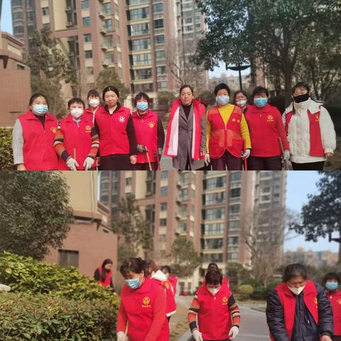 2月28日开元社区妇联开展“扮靓社区、网格员在行动”志愿者服务活动。