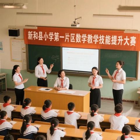 同研共赛促成长、片区教研绽光芒——新和县小学第一片区“数学教学技能提升大赛”纪实