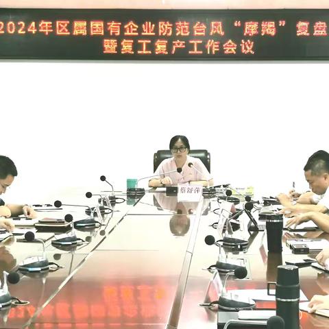 区国资局召开2024年区属国有企业防御第11号台风“摩羯”复盘工作暨复工复产安全防范工作会议