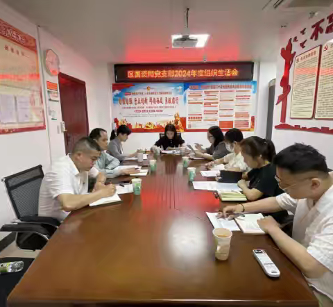 中共海口市琼山区国有资产监督管理局支部召开2024年度组织生活会暨民主评议党员会议