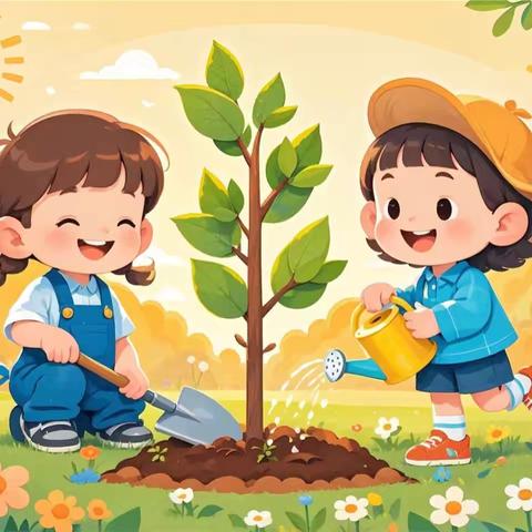 植”此青绿，“幼”见美好—— 天宝乡龙滩幼儿园植树节系列活动 ‍ ‍ ‍ ‍