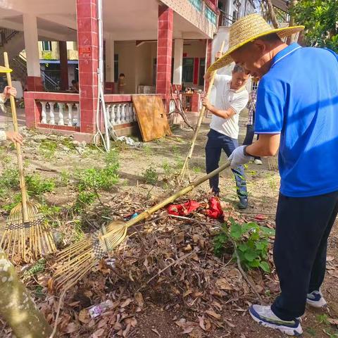 林新村委会开展爱国卫生大扫除活动