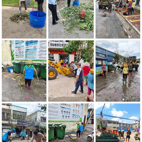 “灾后焕新颜，爱国卫生行”-公坡镇集中开展“爱国卫生运动提质年周末大扫除”活动
