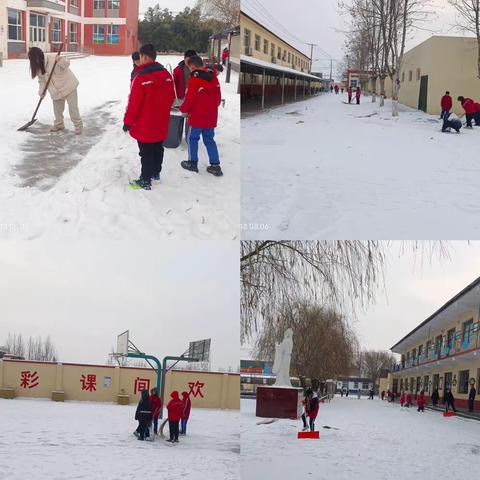 风雪满校园，扫雪护安全—经开区青介中学除雪记