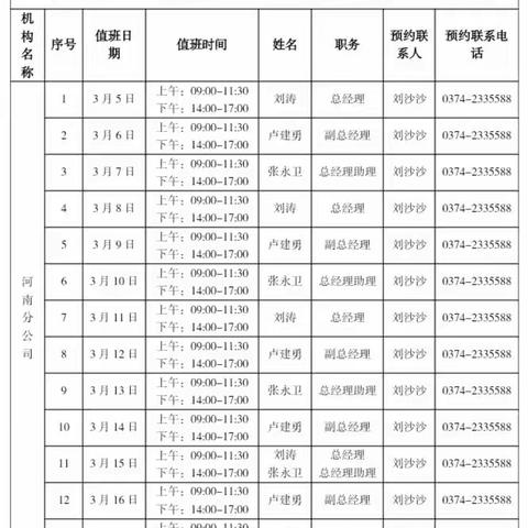 中华财险许昌中心支公司关于2024年“3·15”总经理信访接待日的公告