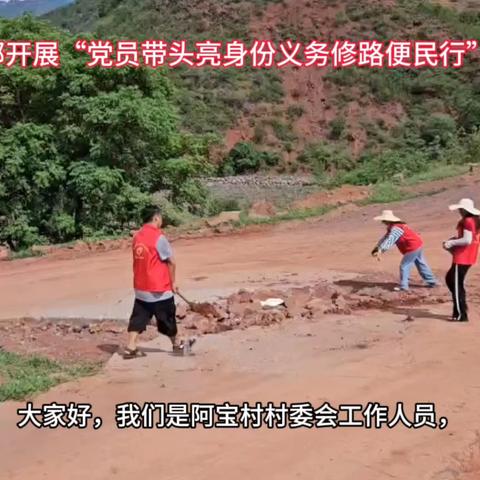 阿宝村党员干部开展“党员带头亮身份义务修路便民行”志愿服务活动