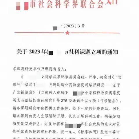 湖南省益阳市社会科学界联合会研究项目《职业教育加快益阳市乡村人才振兴路径研究》 （主持）