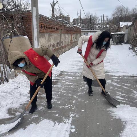 【双争有我—做文明有礼开平人】车站社区开展“道路除雪总动员，为民扫出安全路”志愿服务活动