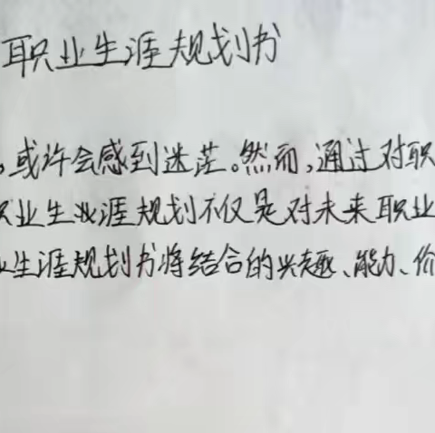 做一份职业规划书