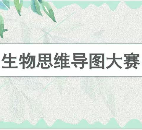 创新创造，奇思妙想——初一年级生物思维导图大赛