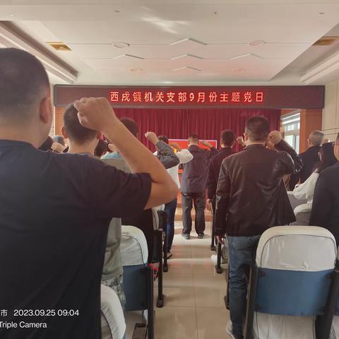 强化思想淬炼，筑牢信仰之基——西戌镇开展9月份主题党日活动