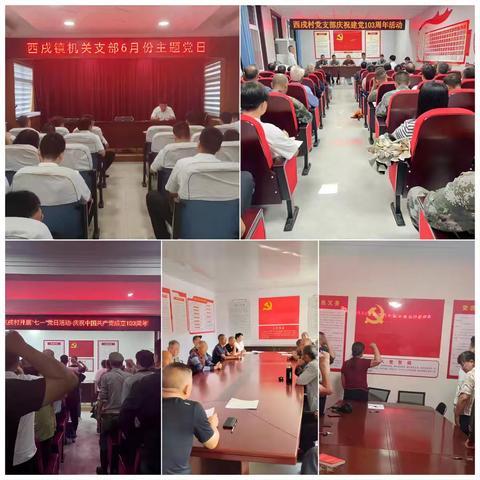聚合力，迎七一——西戌镇开展6月份支部主题党日活动