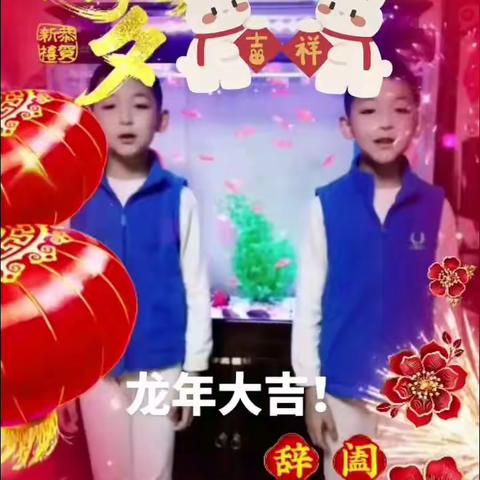双胞胎哥俩祝大家龙年大吉