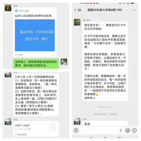 以行践知，以学赋能——临沂孟园实验学校7年级8班寒假作业总结