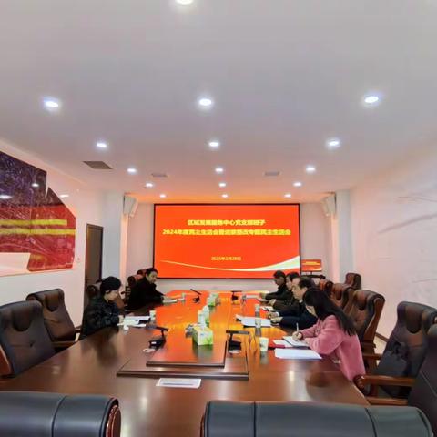 区域发展服务中心党支部召开2024年度民主生活会暨巡察整改专题民主生活会