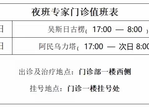 科尔沁左翼中旗蒙医院增设夜间专家门诊