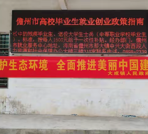 保护生态环境，全面推进美丽中国建设——大成镇开展“六五世界环境日”环保宣传活动