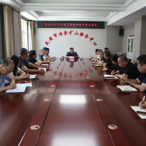 冶金矿山服务中心传达贯彻市委专题会议精神