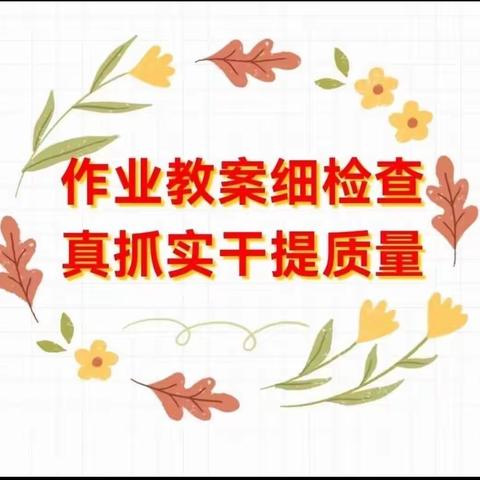 作业教案细检查 真抓实干提质量——孟村镇自来屯小学2024年春期中教学常规检查