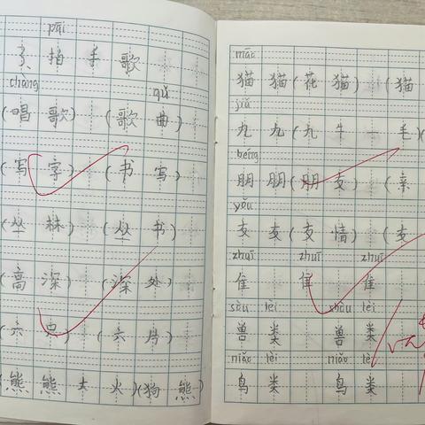 二年级8班语文优秀作业展示