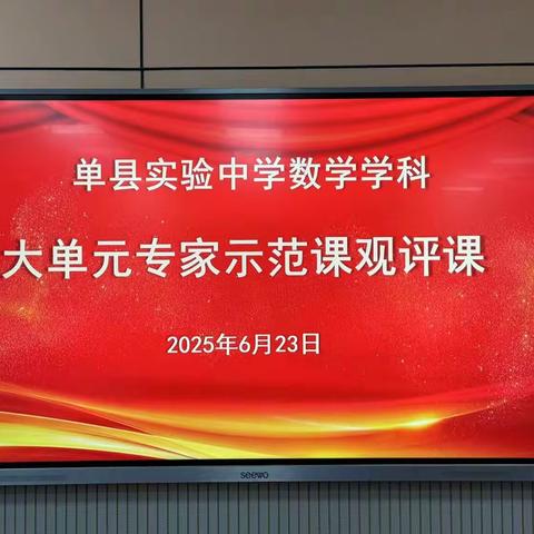 单县实验中学数学学科大单元观评课活动简报