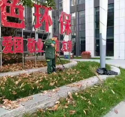 落叶缤纷季 清扫不停歇