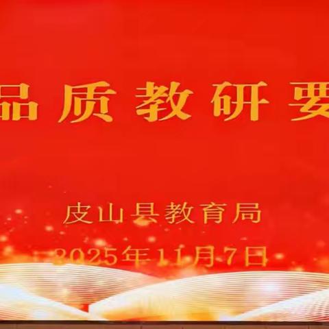 聚力高品质教研 共筑教育新高度 ﻿ ——皮山县教研专题活动圆满举行﻿