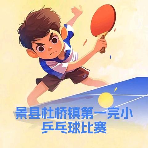 展乒乓魅力 做阳光少年 ——景县杜桥镇第一完小 乒乓球比赛