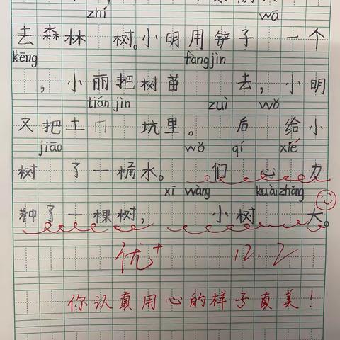 时光知味·岁月沉香——记录一年级看图写话第一篇作品