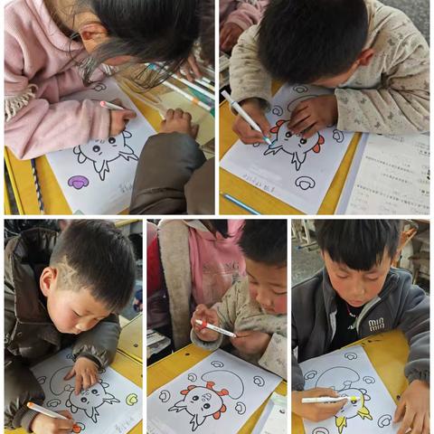 洪庄学校本周活动：绘画