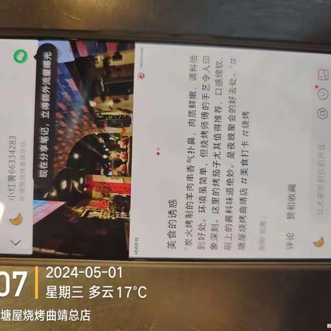 小红书1条，大众笔记1条