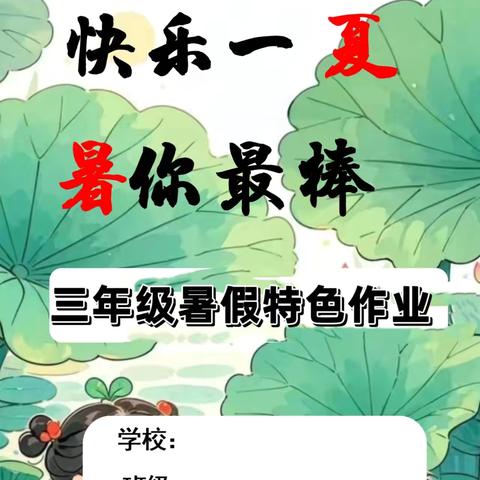 平堡中心小学三年级二班暑假作业