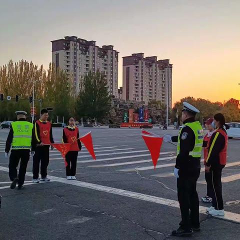 托一中青年志愿服务队道路交通安全劝导活动