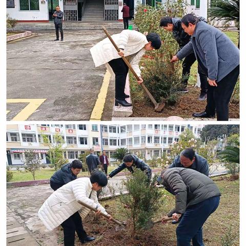 共植一片新绿   共育一份希望 ——大干中学举行植树节活动