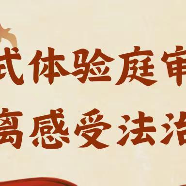 沉浸式体验庭审现场 零距离感受法治魅力——山东省实验中学2023级15班走进天桥法院观摩庭审