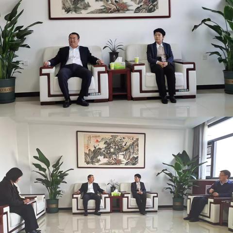 鹤壁分行党委书记、行长王建昭，党委委员、副行长杨路川走访鹤山区人民政府