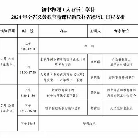 2024年江西省新课程新教材初中物理人教版省级培训——抚州市第二实验学校初中物理组培训报道